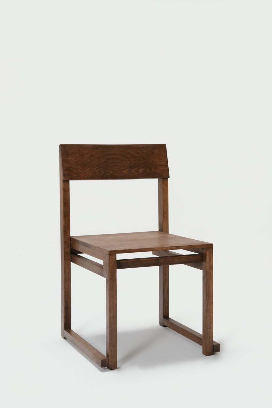Silla Sencilla de madera maciza, vista cenital — Marlot Baus