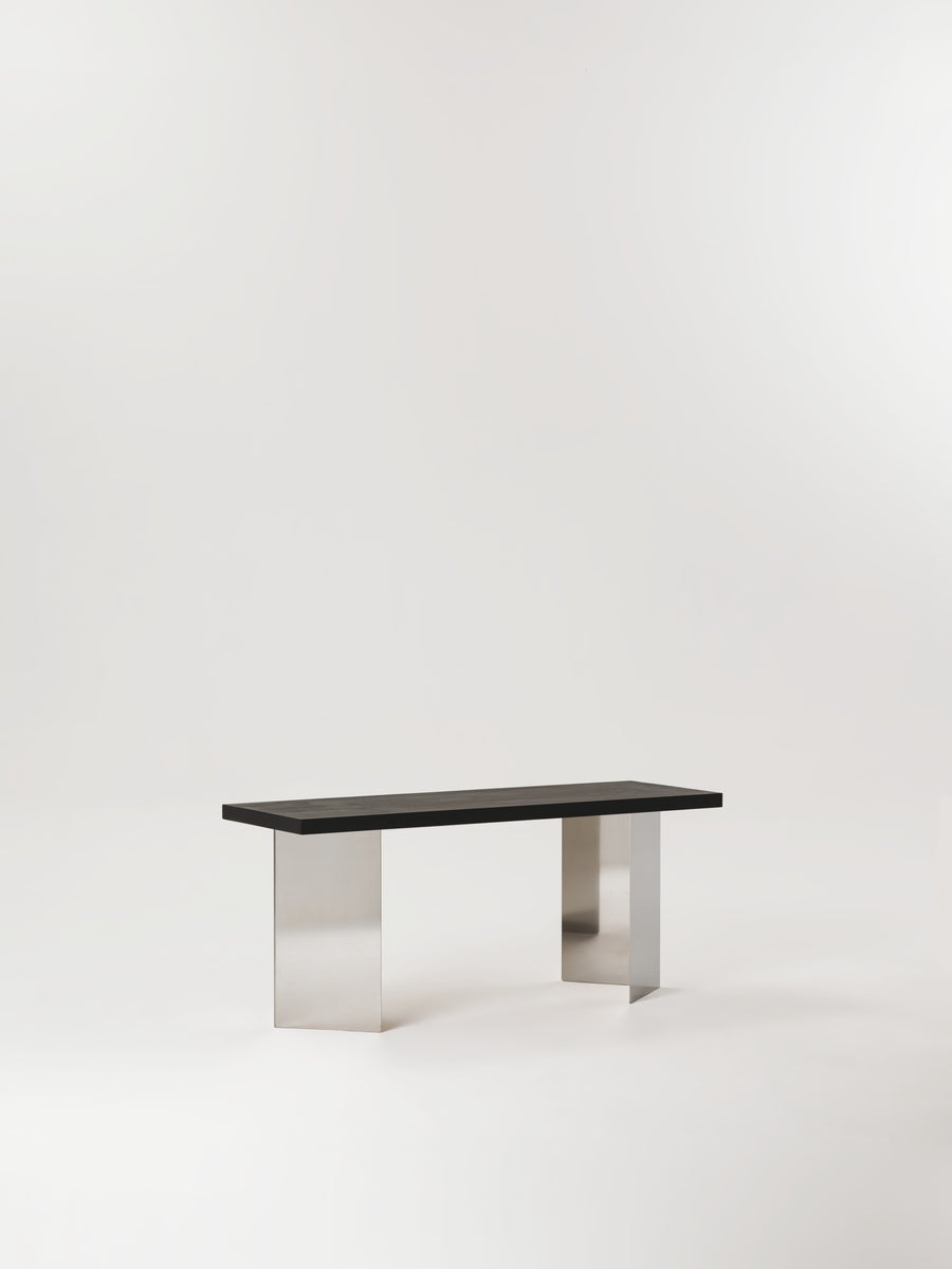 Mesa de comedor Bellini de microcemento, vista lateral — Marlot Baus