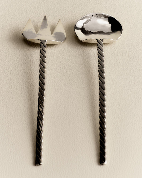 Cuchara y Tenedor de Plata
