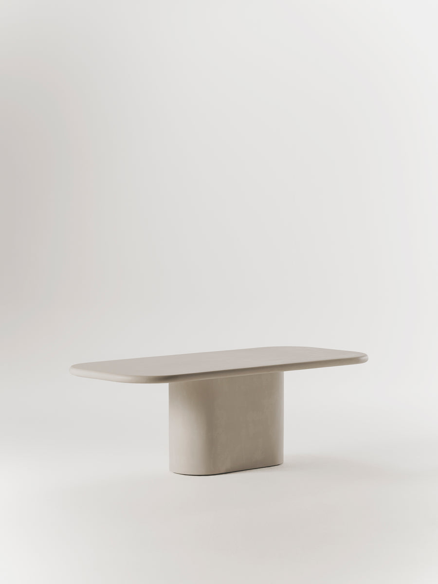 Mesa de comedor Lucca de microcemento, vista cenital — Marlot Baus